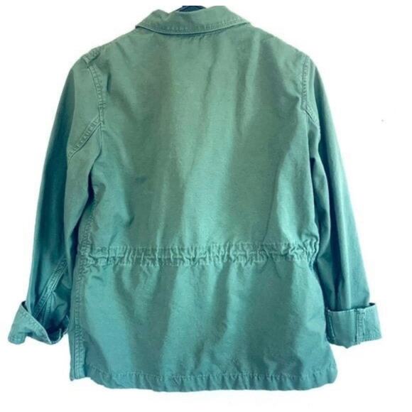 Unisex Oversized Olive Green Denim Levi Strauss Bomber Jacket Size XS - Picture 3 of 7